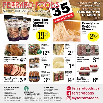 Ferraro Foods Monthly Flyer February 28 to April 3