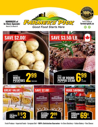 Farmer's Pick Flyer March 2 to 8