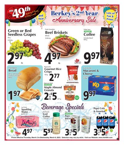 The 49th Parallel Grocery Flyer March 2 to 8