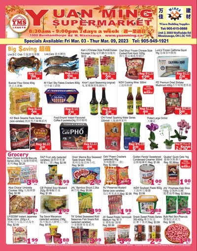 Yuan Ming Supermarket Flyer March 3 to 9