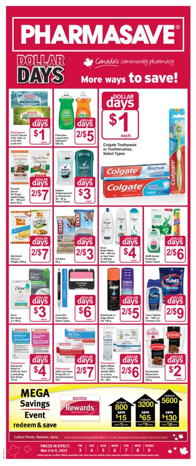 Pharmasave (BC) Flyer March 3 to 9