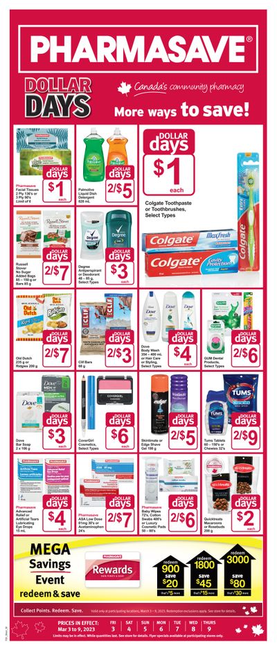 Pharmasave (AB, SK & MB) Flyer March 3 to 9