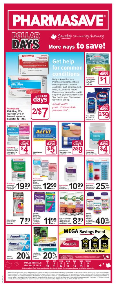 Pharmasave (BC) Flyer March 3 to 16
