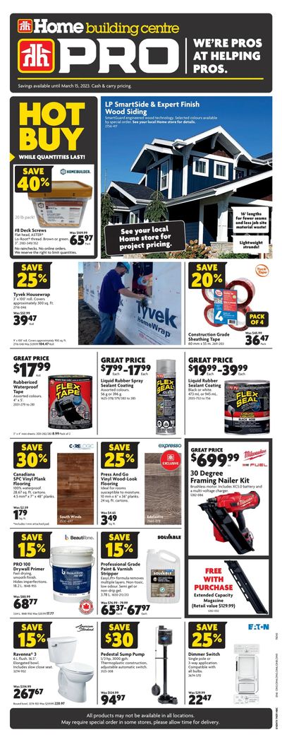 Home Hardware Building Centre (ON) PRO Flyer March 2 to 15