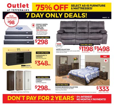 Outlet at Tepperman's Flyer March 3 to 9