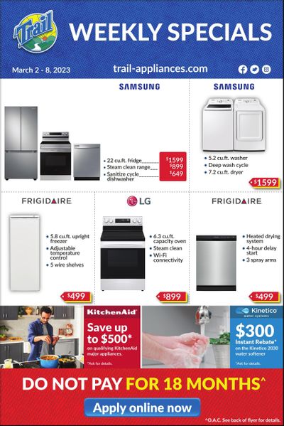 Trail Appliances (AB & SK) Flyer March 2 to 8