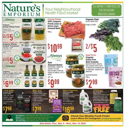Nature's Emporium Bi-Weekly Flyer March 2 to 15