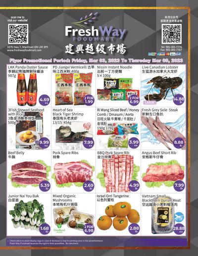 FreshWay Foodmart Flyer March 3 to 9