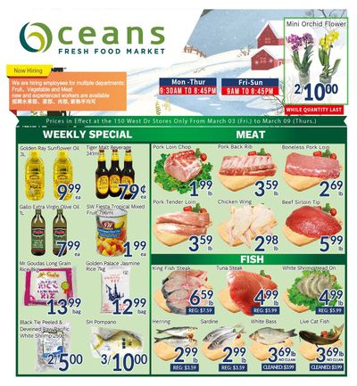 Oceans Fresh Food Market (West Dr., Brampton) Flyer March 3 to 9