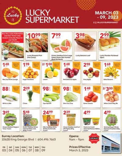 Lucky Supermarket (Surrey) Flyer March 3 to 9