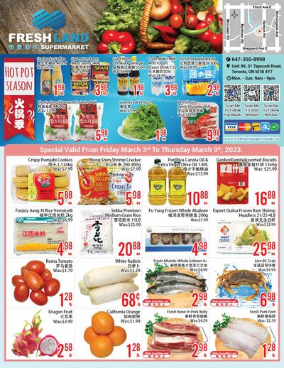 FreshLand Supermarket Flyer March 3 to 9