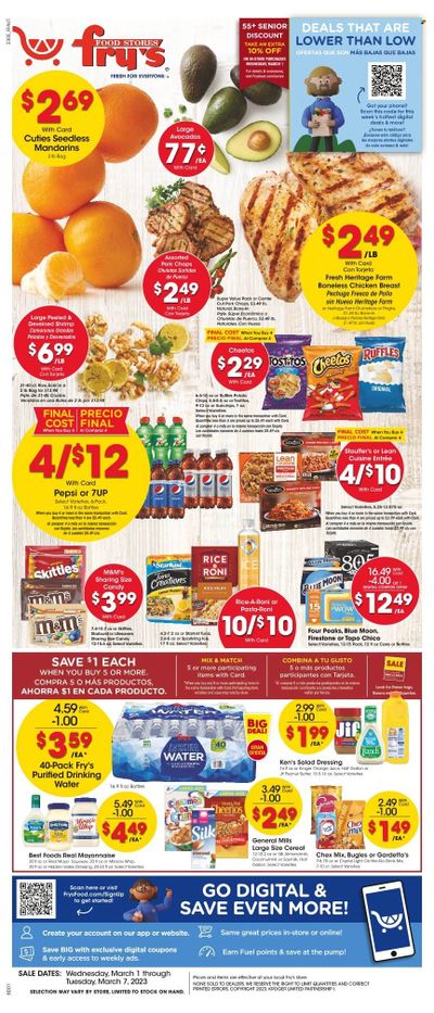 Fry’s (AZ) Weekly Ad Flyer Specials March 1 to March 7, 2023