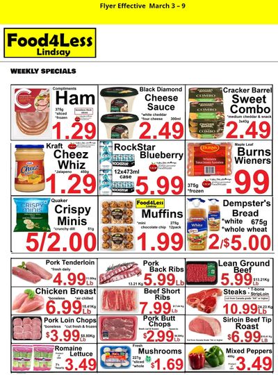 Food 4 Less (Lindsay) Flyer March 3 to 9