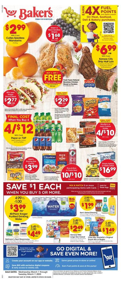 Baker's (NE) Weekly Ad Flyer Specials March 1 to March 7, 2023