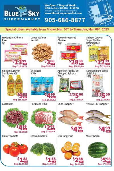Blue Sky Supermarket (Pickering) Flyer March 3 to 9