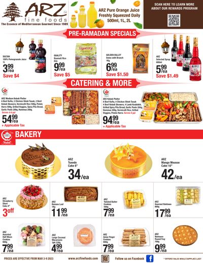 Arz Fine Foods Flyer March 3 to 9