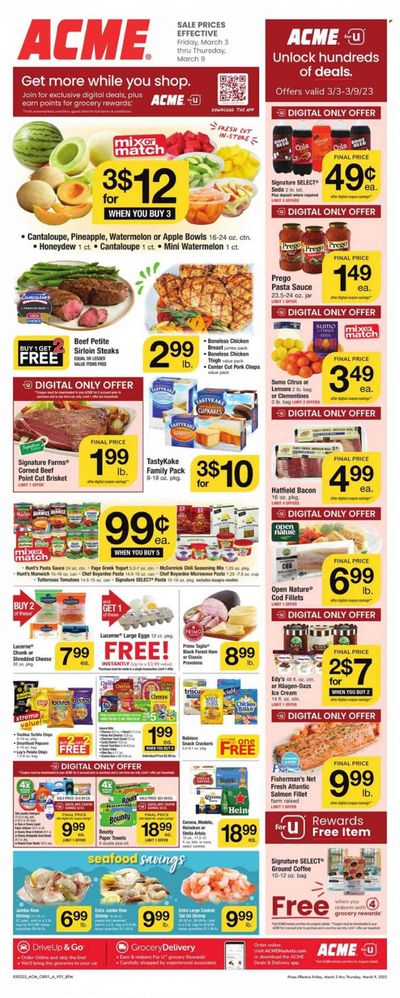 ACME (DE, NJ, NY, PA) Weekly Ad Flyer Specials March 3 to March 9, 2023