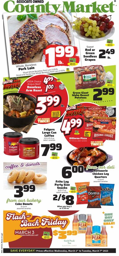 County Market (IL, IN, MO) Weekly Ad Flyer Specials March 1 to March 7, 2023