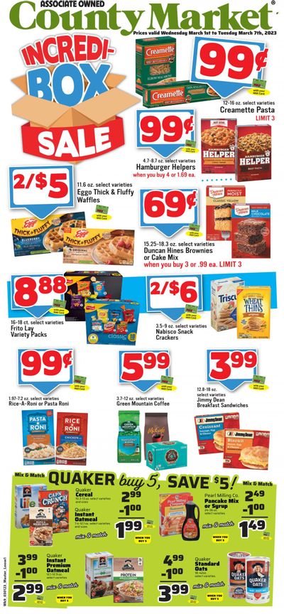 County Market (IL, IN, MO) Weekly Ad Flyer Specials March 1 to March 7, 2023