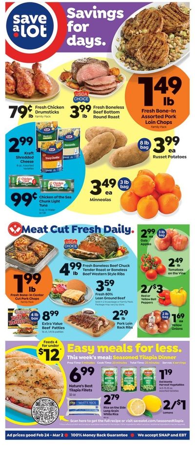 Save a Lot (ME) Weekly Ad Flyer Specials February 24 to March 2, 2023