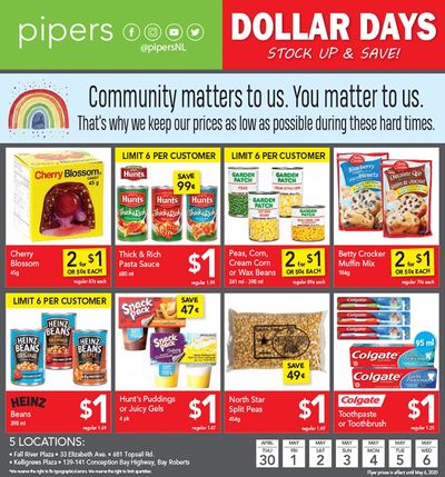 Pipers Superstore Flyer April 30 to May 6