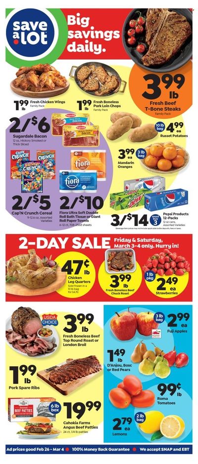 Save a Lot (ME, WV) Weekly Ad Flyer Specials February 26 to March 4, 2023