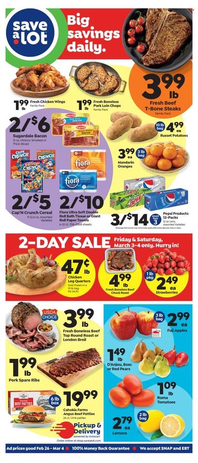 Save a Lot (OK) Weekly Ad Flyer Specials February 26 to March 4, 2023