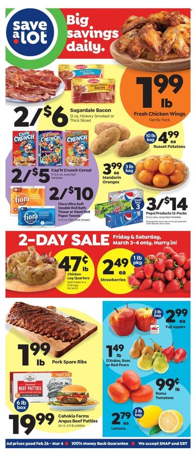 Save a Lot (WI) Weekly Ad Flyer Specials February 26 to March 4, 2023