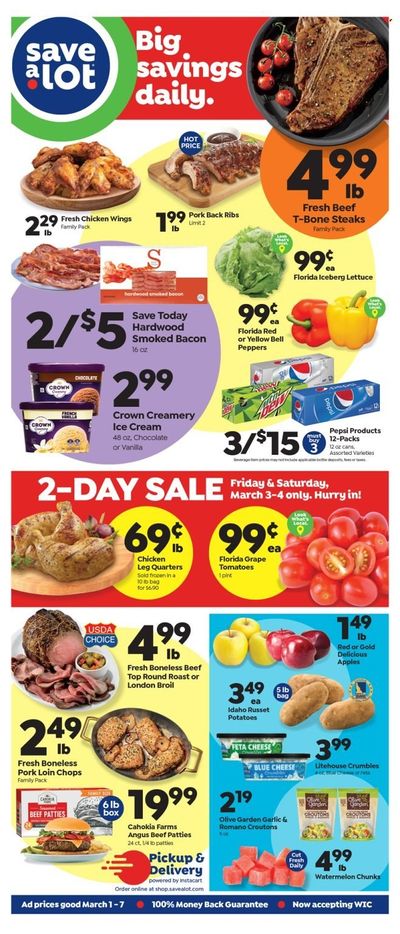 Save a Lot (FL) Weekly Ad Flyer Specials March 1 to March 7, 2023