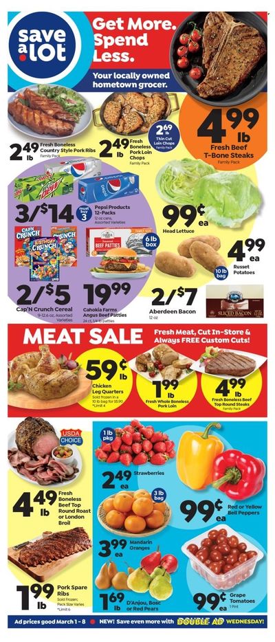 Save a Lot (FL) Weekly Ad Flyer Specials March 1 to March 8, 2023
