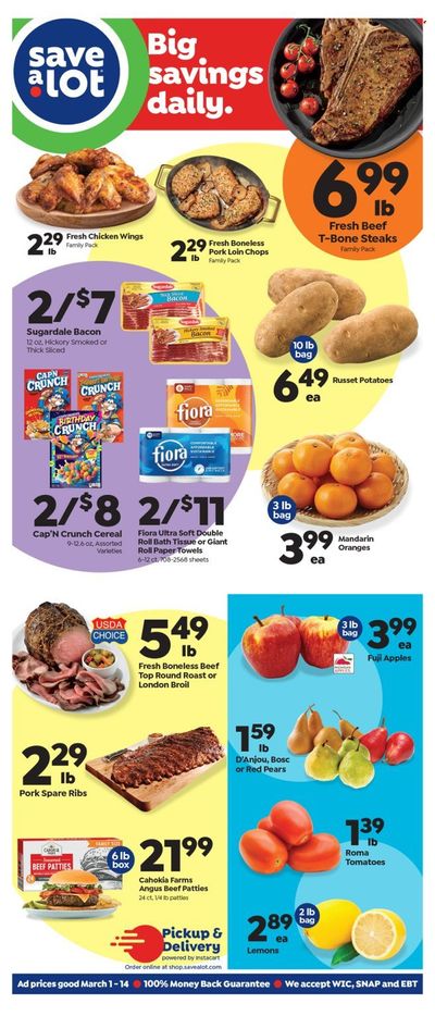 Save a Lot (VA) Weekly Ad Flyer Specials March 1 to March 14, 2023
