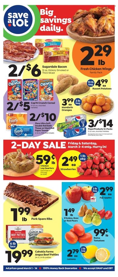 Save a Lot (MI) Weekly Ad Flyer Specials March 1 to March 14, 2023