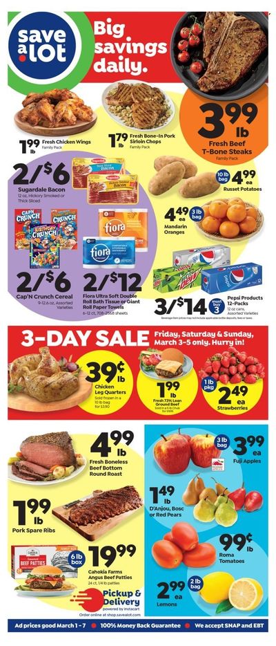 Save a Lot (NJ) Weekly Ad Flyer Specials March 1 to March 7, 2023