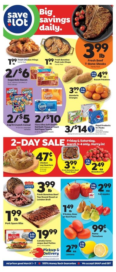 Save a Lot (TX) Weekly Ad Flyer Specials March 1 to March 7, 2023