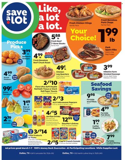 Save a Lot (TX) Weekly Ad Flyer Specials March 1 to March 7, 2023