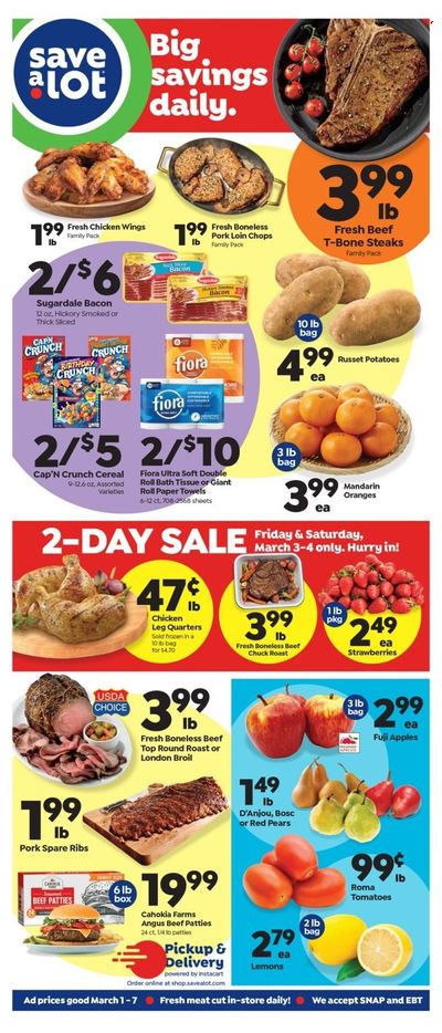 Save a Lot (PA) Weekly Ad Flyer Specials March 1 to March 7, 2023