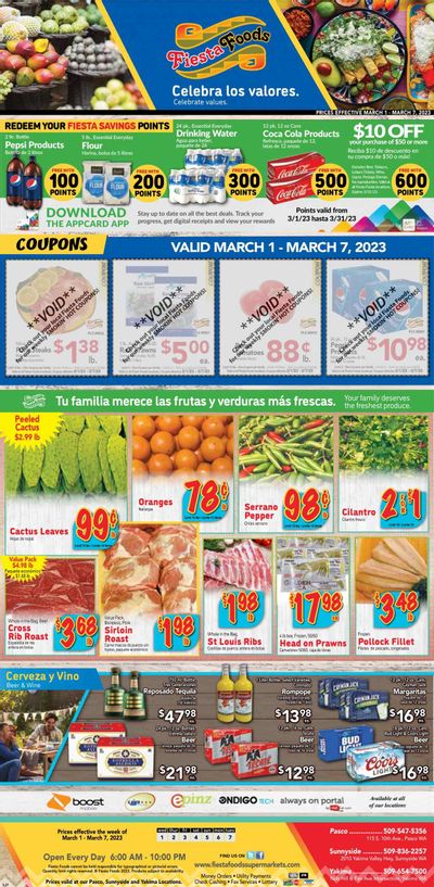 Fiesta Foods SuperMarkets (WA) Weekly Ad Flyer Specials March 1 to March 7, 2023