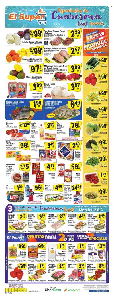 El Super (TX) Weekly Ad Flyer Specials March 1 to March 7, 2023