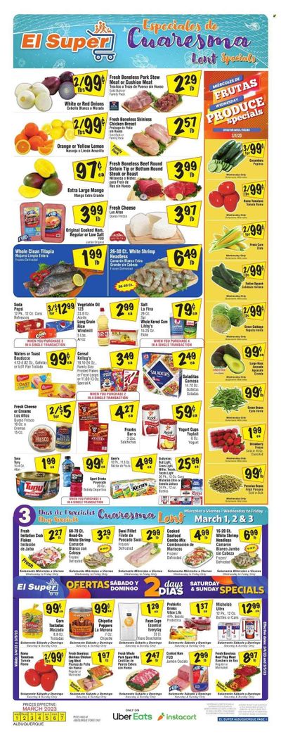 El Super (NM) Weekly Ad Flyer Specials March 1 to March 7, 2023