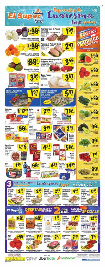 El Super (AZ) Weekly Ad Flyer Specials March 1 to March 7, 2023