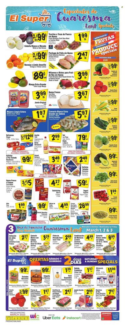 El Super (CA) Weekly Ad Flyer Specials March 1 to March 7, 2023