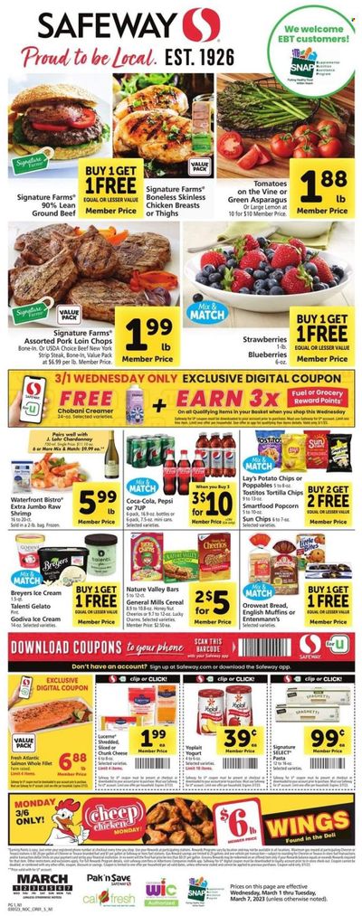 Safeway (CA, HI, OR, WA) Weekly Ad Flyer Specials March 1 to March 7, 2023