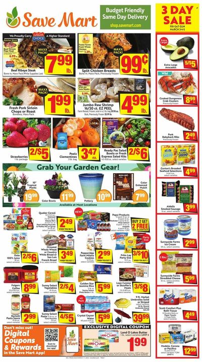 Save Mart (CA, NV) Weekly Ad Flyer Specials March 1 to March 7, 2023