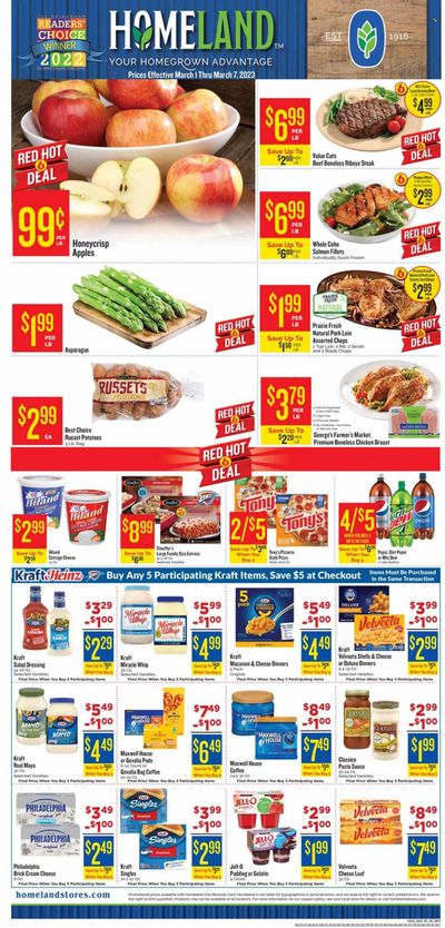 Homeland (OK, TX) Weekly Ad Flyer Specials March 1 to March 7, 2023