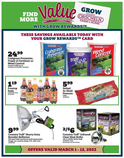 Orscheln Farm and Home (IA, IN, KS, MO, NE, OK) Weekly Ad Flyer Specials March 1 to March 12, 2023