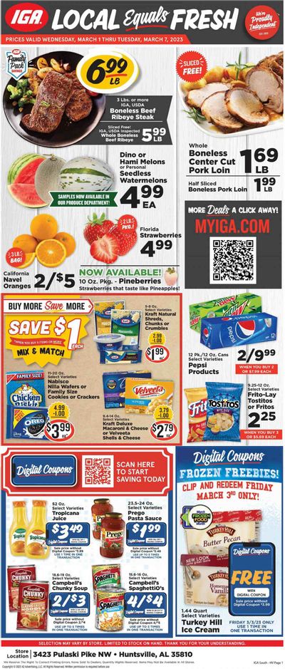 IGA (AL) Weekly Ad Flyer Specials March 1 to March 7, 2023