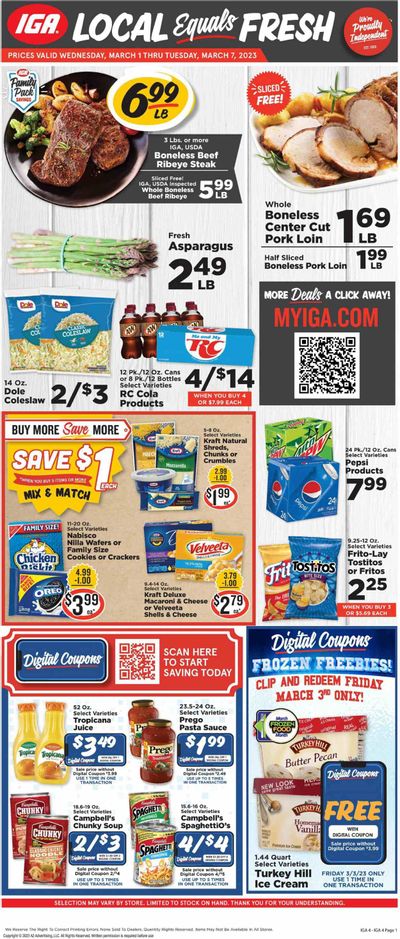 IGA (KY) Weekly Ad Flyer Specials March 1 to March 7, 2023