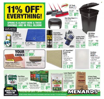 Menards (MN) Weekly Ad Flyer Specials March 2 to March 12, 2023