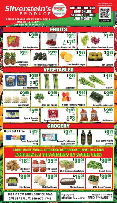 Silverstein's Produce Flyer March 7 to 11