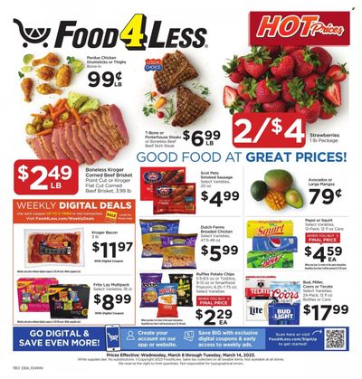 Food 4 Less (IL) Weekly Ad Flyer Specials March 8 to March 14, 2023